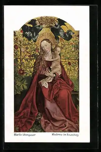 Künstler-AK Madonna im Rosenhag, Martin Schongauer