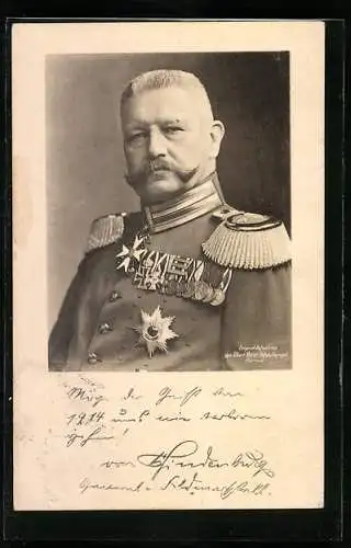 AK Paul von Hindenburg im Portrait