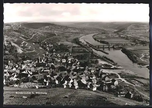 AK Randersacker b. Würzburg, Panoramablick auf Ort und Umgebung