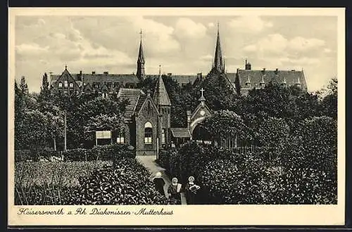 AK Kaiserswerth a. Rh., Diakonissen-Mutterhaus mit Garten