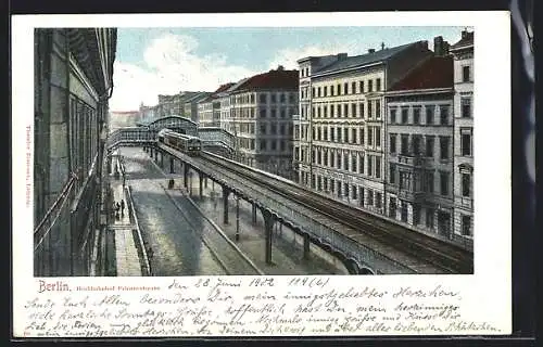 AK Berlin-Kreuzberg, Hochbahnhof in der Prinzenstrasse