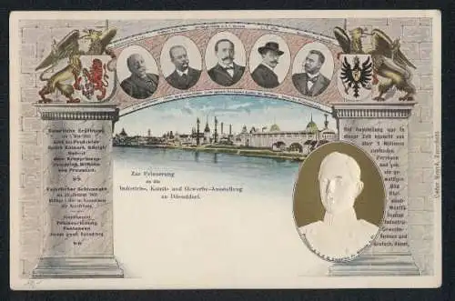 AK Ganzsache PP27C10: Düsseldorf, Industrie-, Kunst- und Gewerbe-Ausstellung 1902, Kronprinz Fr. Wilhelm