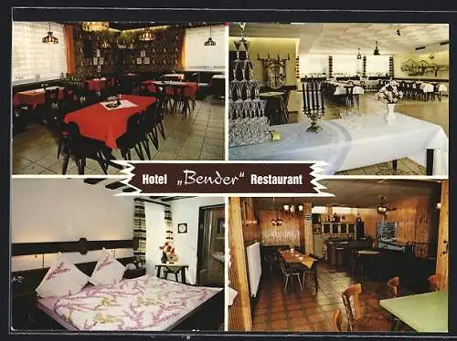 AK Schweich /Mosel, Hotel-Restaurant Bender, Hofgartenstr. 21, Innenansichten