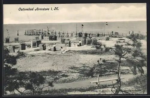 AK Arendsee i. M., Strand des Ostseebades