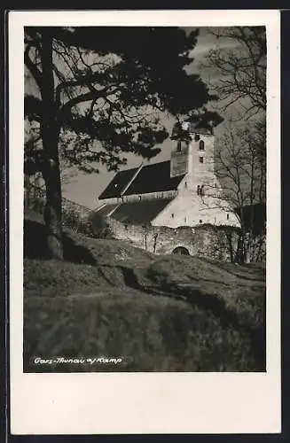 AK Gars-Thunau a. Kamp, Turmgebäude mit Mauer