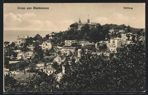 AK Hamburg-Blankenese, Ortsansicht mit Süllberg