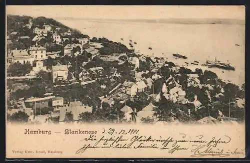 AK Hamburg-Blankenese, Ortsansicht an der Elbe