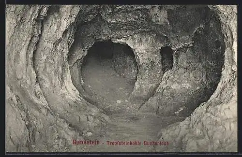 AK Gerolstein, Die Tropfsteinhöhle Buchenloch, Tunnelgabelung
