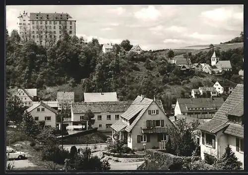 AK Abtsgmünd-Untergröningen, Teilansicht mit Schloss und Kirche