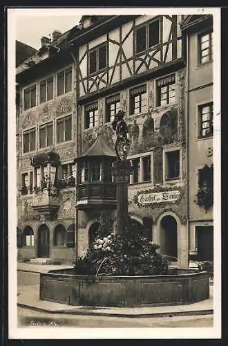 AK Stein, Gasthof zur Sonne, Bes. H. Furrer-Styner, Brunnen