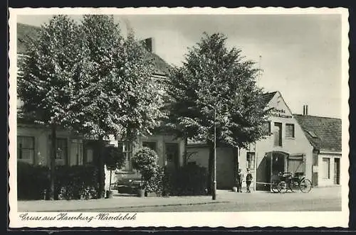 AK Hamburg-Wandsbek, Gasthof und Ausspann von Heinrich Schreck, Zollstrasse 25