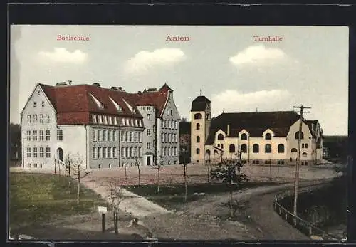 AK Aalen /Württ., Ortspartie mit Bohlschule und Turnhalle