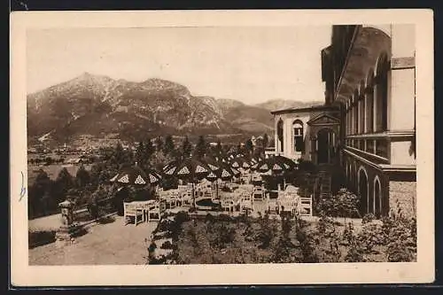 AK Partenkirchen /Bayr. Hochgebirge, Kurhotel Grünwald, Kramerberg