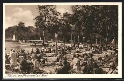 AK Berlin-Wannsee, Wirtshaus zur Pfaueninsel a. d. Havel