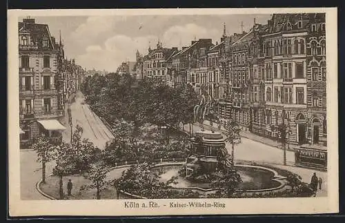 AK Köln-Neustadt, Kaiser-Wilhelm-Ring aus der Vogelschau