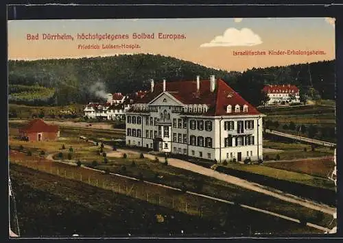 AK Bad Dürrheim, Friedrich Luisen-Hospiz und Israelitisches Kinder-Erholungsheim