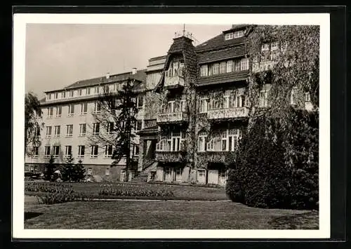 AK Berlin-Zehlendorf, Krankenhaus Waldfriede, Fischerhüttenstr. 99 /109, Gartenansicht