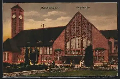 AK Oldenburg /Gr., Hauptbahnhof