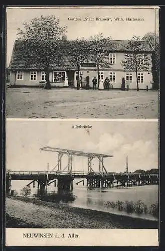 AK Neuwinsen a. d. Aller, Gasthaus Stadt Bremen von Wilh. Hartmann