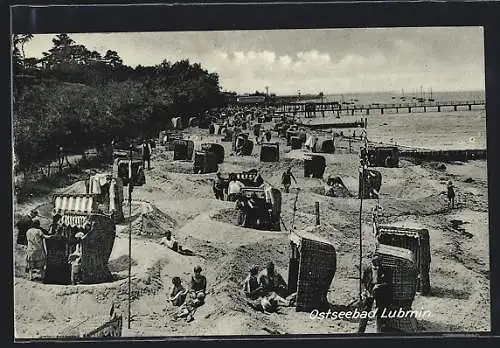 AK Lubmin /Ostsee, Strandpartie mit Strandkörben