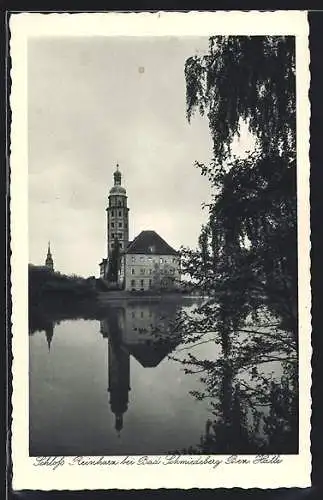 AK Bad Schmiedeberg /Halle, Schloss Reinharz am Seeufer