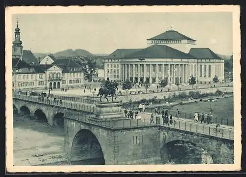 AK Saarbrücken, Alte Brücke mit Gautheater