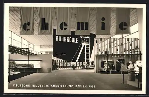 AK Berlin, Deutsche Industrie-Ausstellung 1956, Halle Chemie, Ruhrkohle