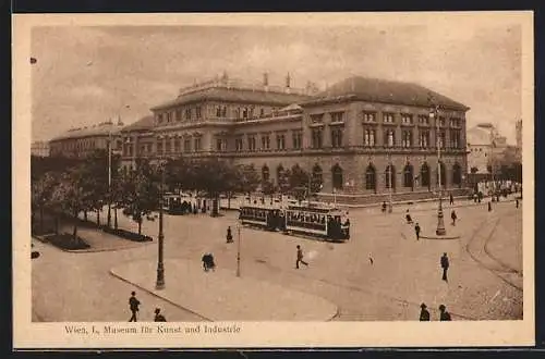 AK Wien, Museum für Kunst und Industrie, Strassenbahn