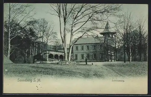 AK Sonneberg /S.-M., Gasthof zum Schlossberg