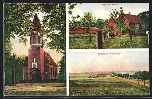 AK Wittenburg, Totalansicht, evang.Kirche, Marx Wittenburg