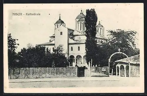 AK Nisch, Blick zur Kathedrale