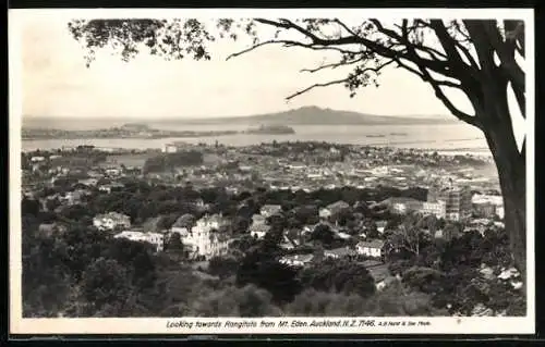 AK Auckland, Looking towards Rangitoto from Mt. Eden