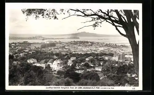 AK Auckland, Looking towards Rangitoto from Mt. Eden