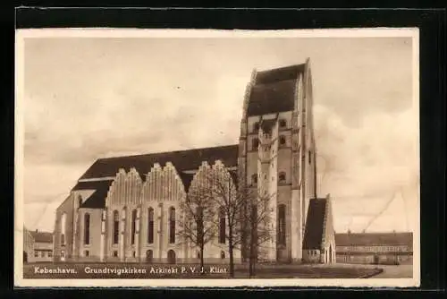 AK Kobenhavn, Grundtvigskirken Arkitekt P. V. J. Klint