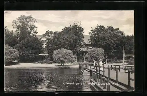 AK Christiansminde, Brücke am Badehotel