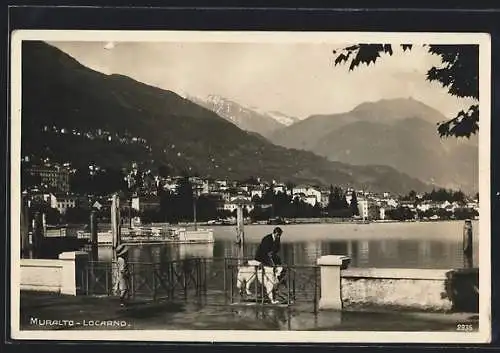 AK Muralto, Küstenpanorama mit den Bergen