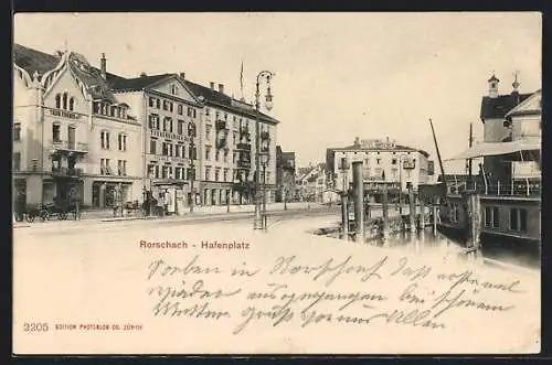 AK Rorschach, Hafenplatz mit Toggenburger Bank