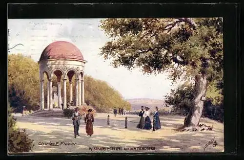 Künstler-AK Charles F.Flower: Wiesbaden-Tempel auf dem Neroberg