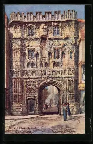 Künstler-AK Charles F. Flower: Canterbury, Christ Church Gate