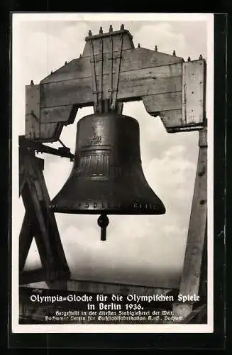 AK Berlin, Olympia-Glocke für die Olympischen Spiele 1936