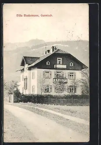 AK Garmisch, Das Hotel Villa Biedermann