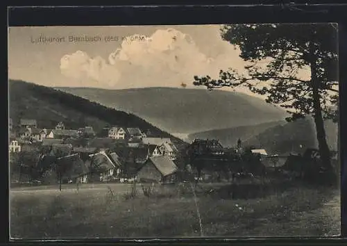 AK Bernbach / Schwarzwald, Teilansicht mit Baum