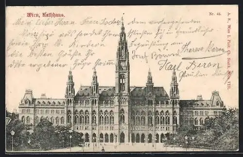 AK Wien, Blick auf das Rathaus