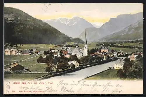 AK Zell am Ziller, Motiv mit Kirche