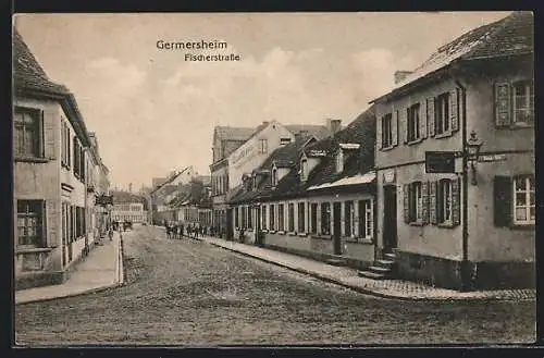 AK Germersheim, Blick in die Fischerstrasse