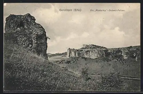 AK Gerolstein /Eifel, Die Munterley-Dolomit-Felsen