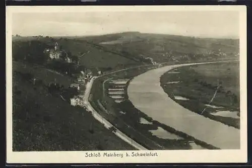 AK Mainberg b. Schweinfurt, Das Schloss aus der Vogelschau