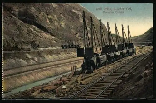 AK Culebra Cut, Well Drills at the cut, Panama Canal