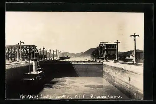 AK Miraflores Locks, The locks looking west, Panama Canal