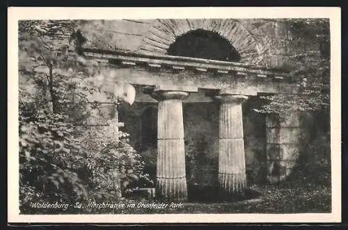 AK Waldenburg /Sa., Hirschtränke im Grünfelder Park